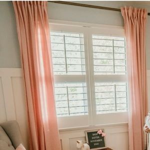 IKEA light pink curtains